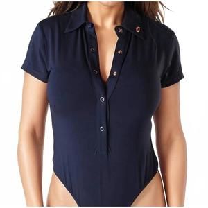 NEW FOREPLAY GOLF short sleeves golf polo bodysuit in navy